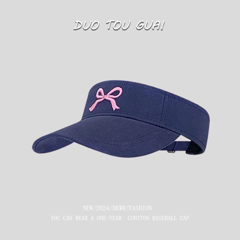 Sun Embroidered Bow Visor