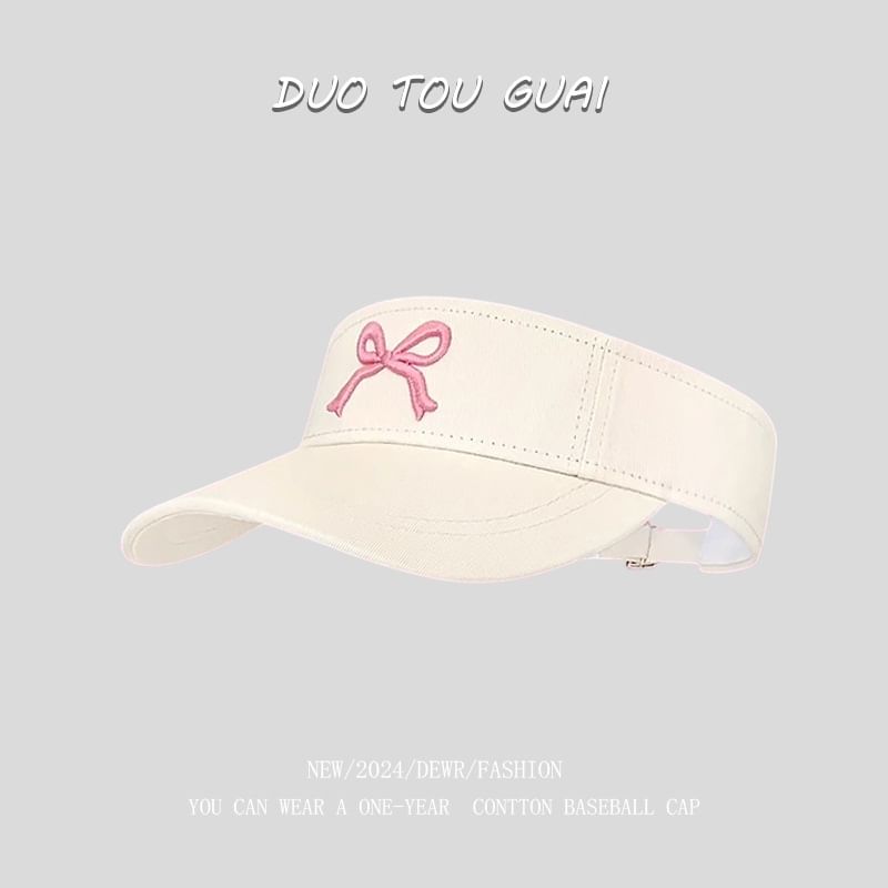 Sun Embroidered Bow Visor