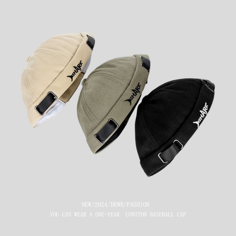 Brimless Hat Embroidered Lettering