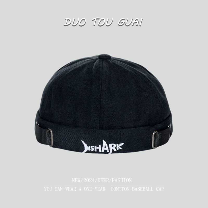 Brimless Hat Embroidered Lettering