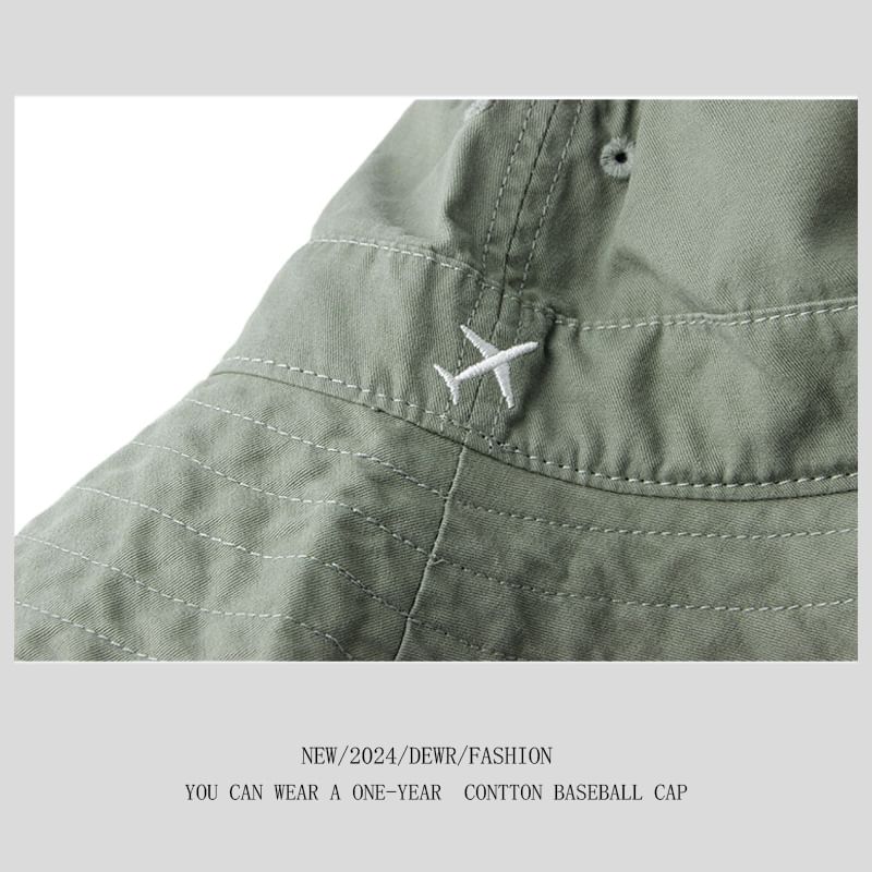 Bucket Embroidered Hat Plane