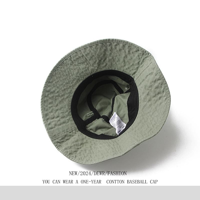 Bucket Embroidered Hat Plane