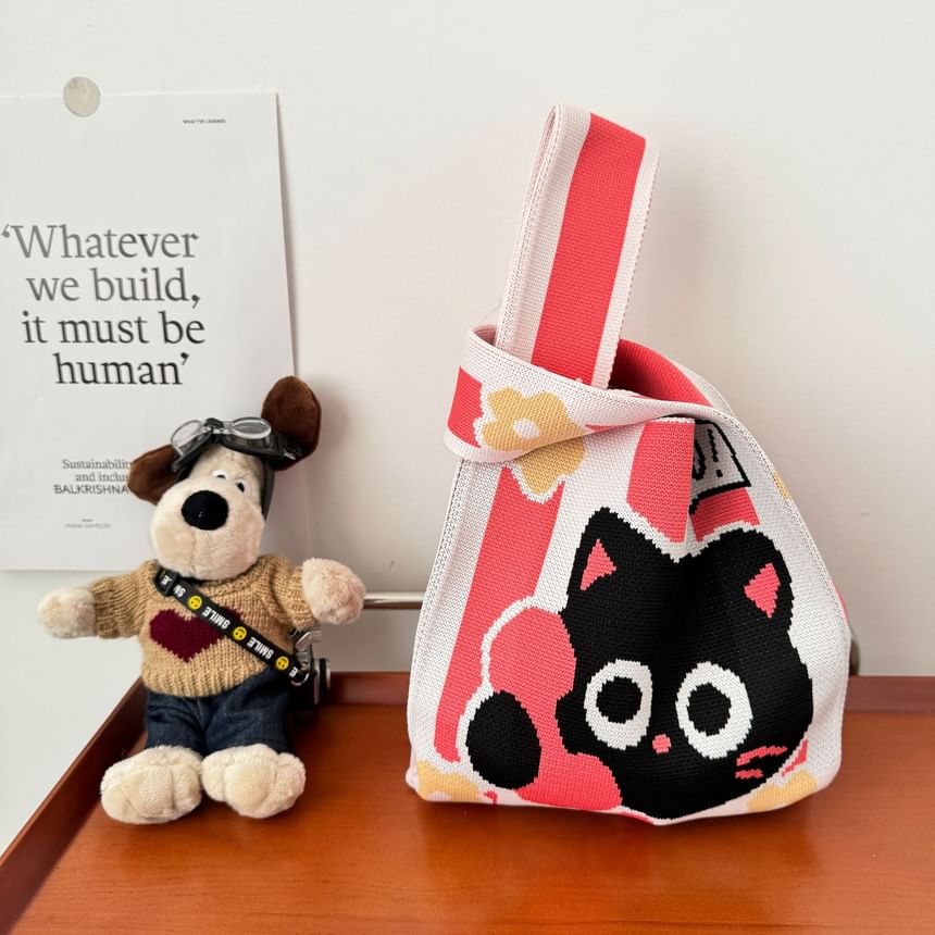 Tote Cat Bag Knit
