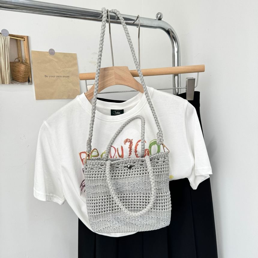 Crossbody Plain Bag Shoulder / Knit