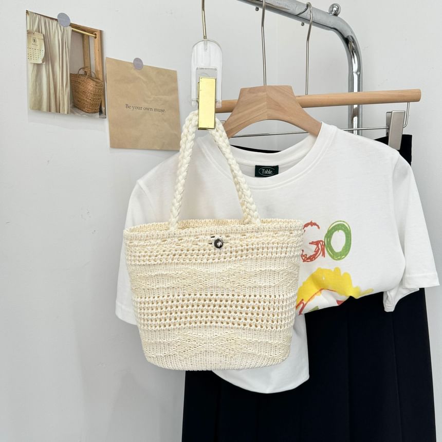 Crossbody Plain Bag Shoulder / Knit