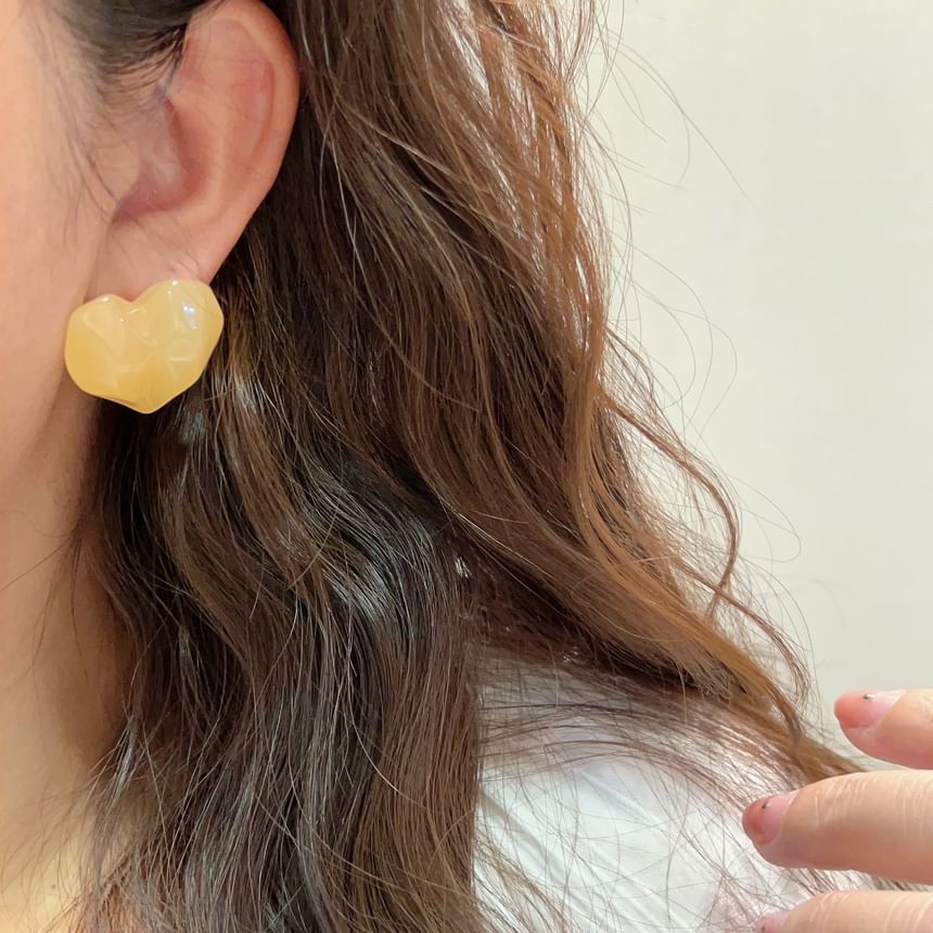 Heart Earring Resin Stud