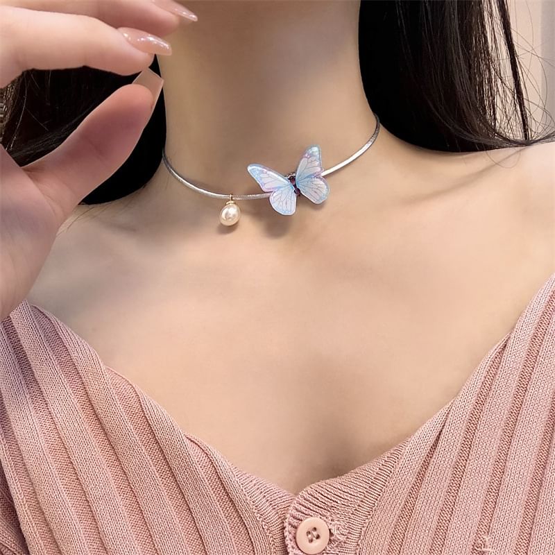 Alloy Butterfly Choker