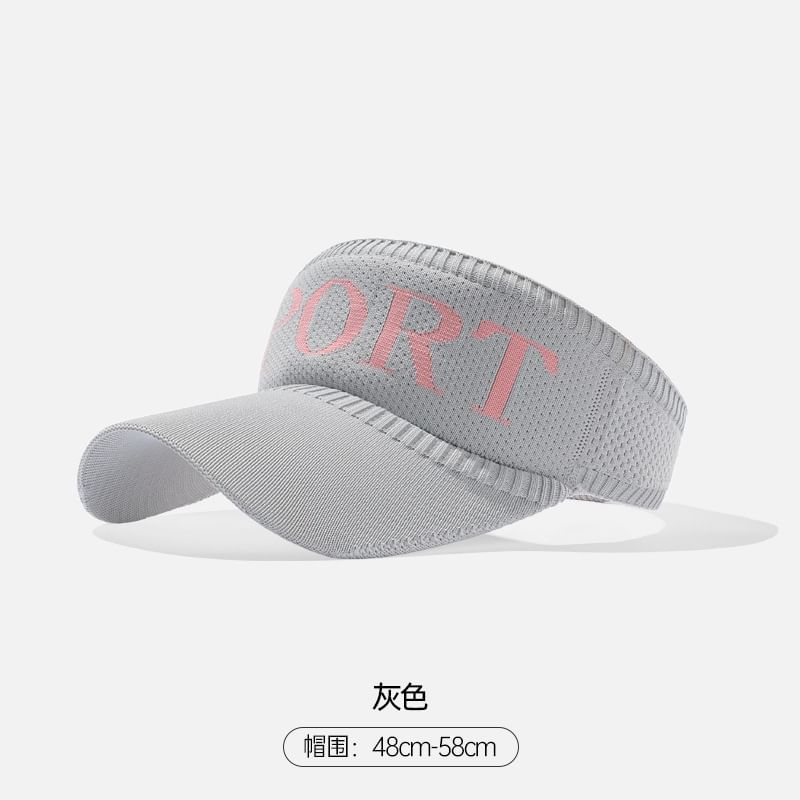 Visor Knit Lettering