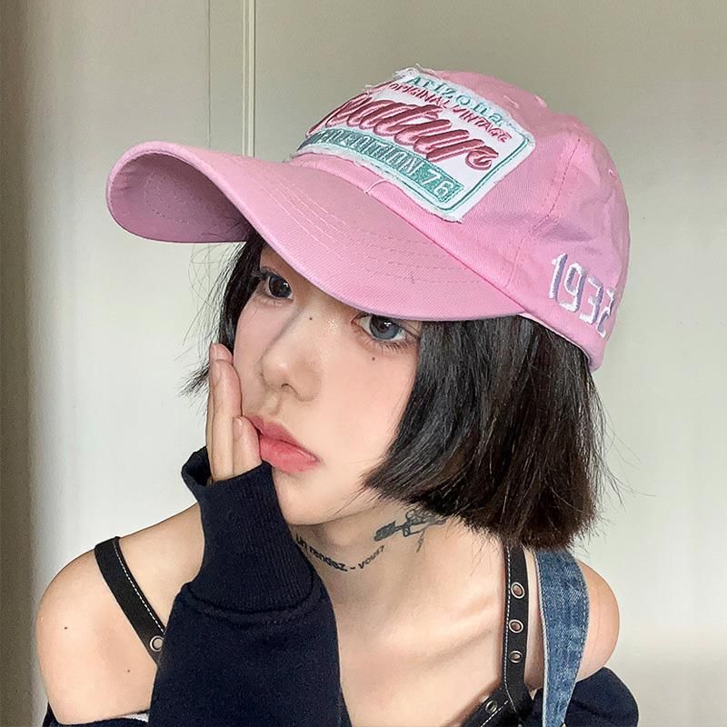 Applique Embroidered Lettering Baseball Cap