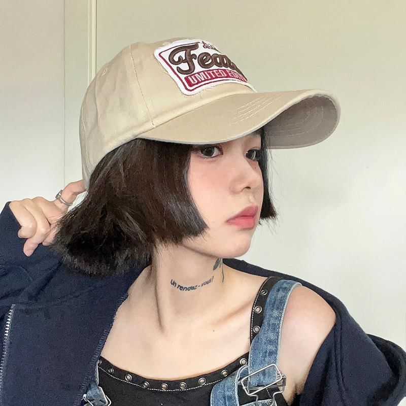 Applique Embroidered Lettering Baseball Cap