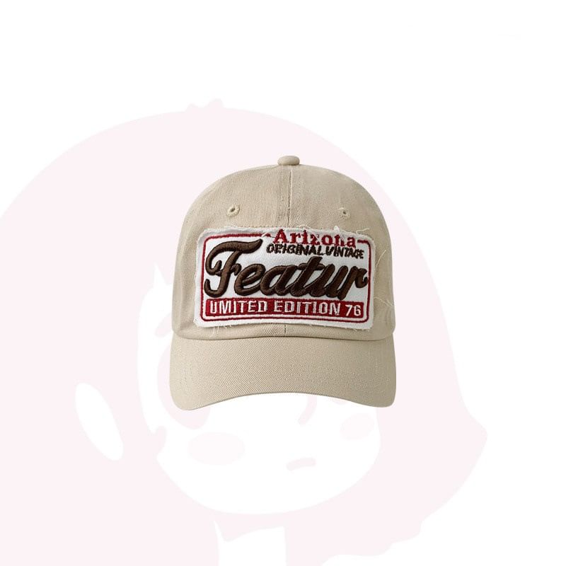 Applique Embroidered Lettering Baseball Cap