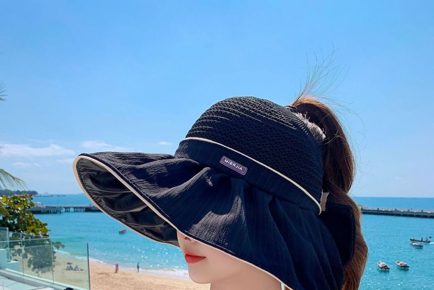 Bow Sun Ruched Panel Hat