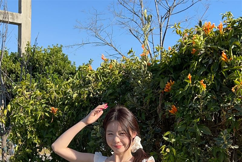 Designs) Lace Skirt (Various Cami Top / A-Line High Trim Waist