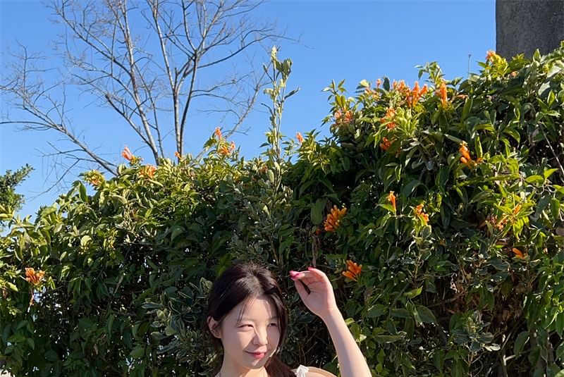 Designs) Lace Skirt (Various Cami Top / A-Line High Trim Waist