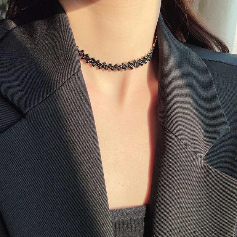 Rhinestone Alloy Choker