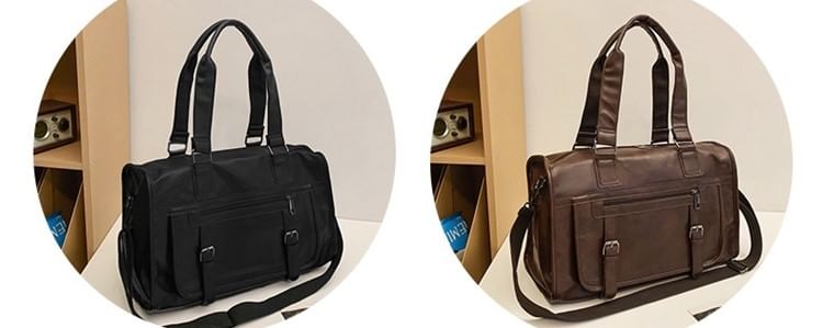 Carryall Plain Bag Faux Leather