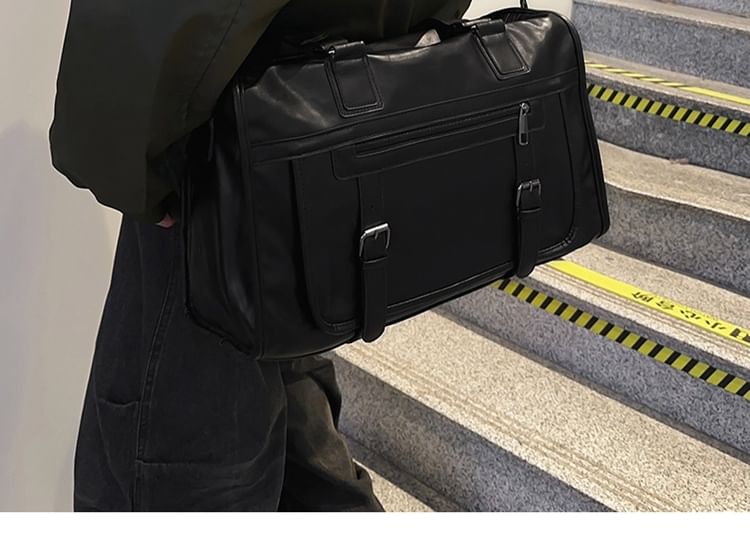 Carryall Plain Bag Faux Leather