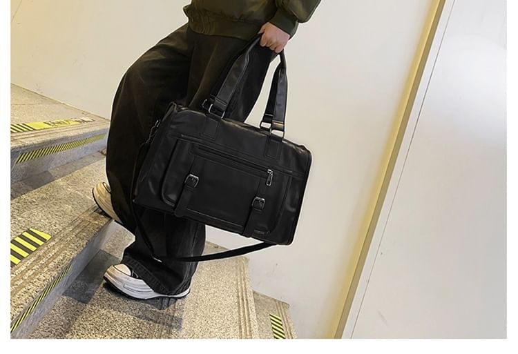 Carryall Plain Bag Faux Leather