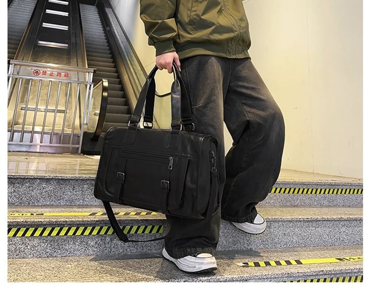 Carryall Plain Bag Faux Leather