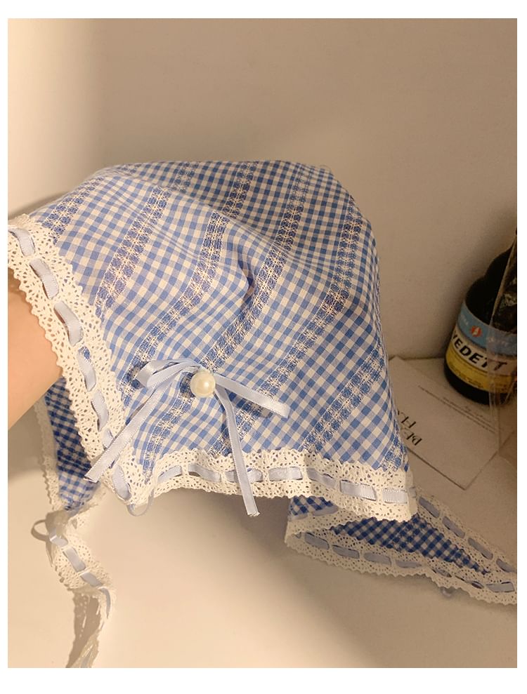 Headkerchief / Trim Lace Scrunchie Set Print