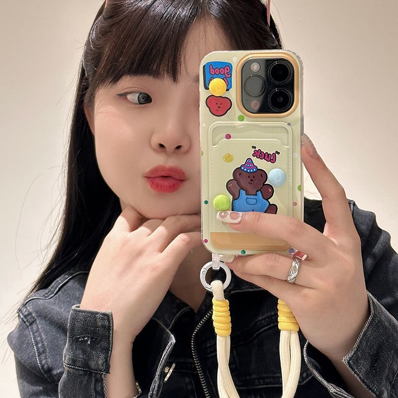 Card Holder Case Bear Phone