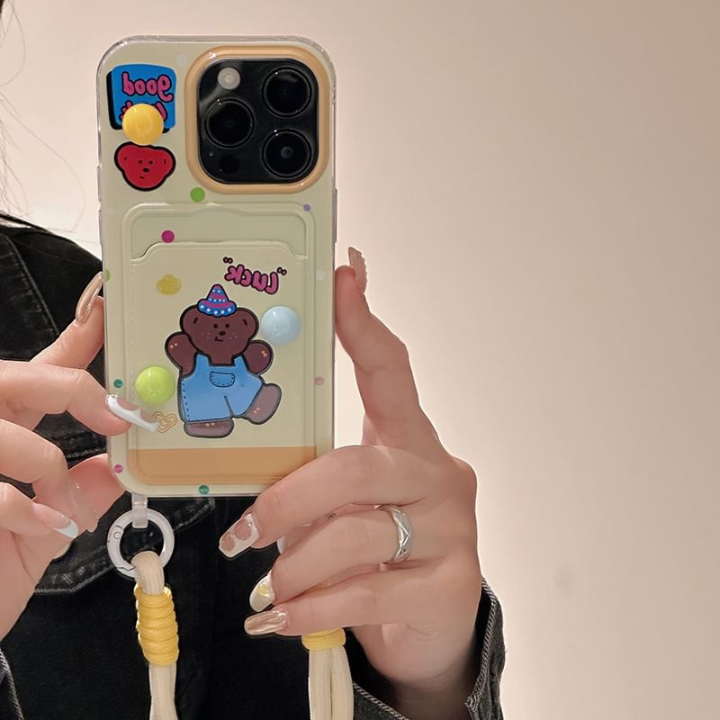 Card Holder Case Bear Phone
