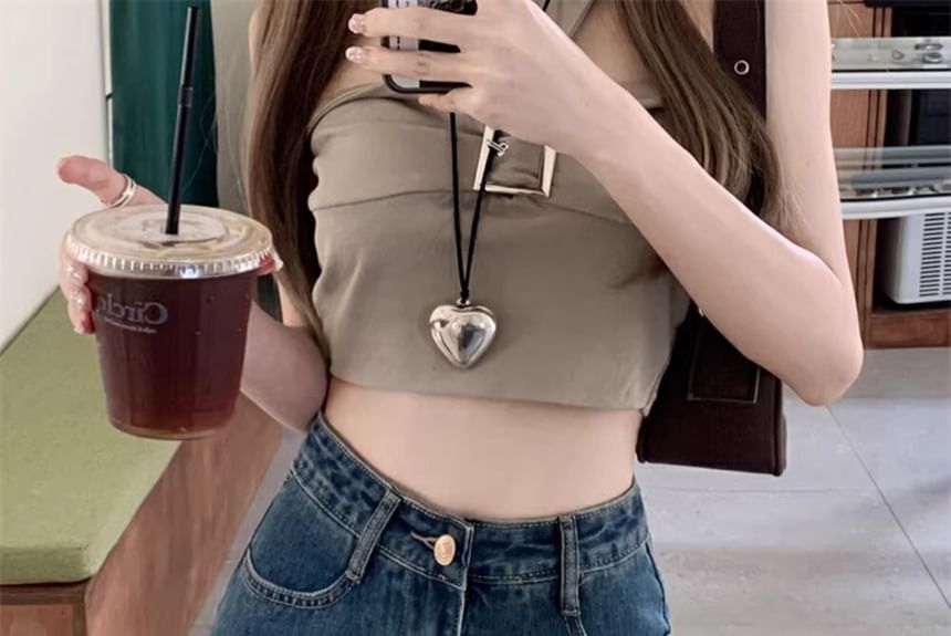 High A-Line Mini Denim Rise Pleated Skirt Washed