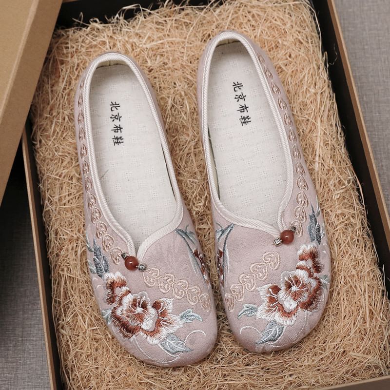 Flats Flower Embroidered