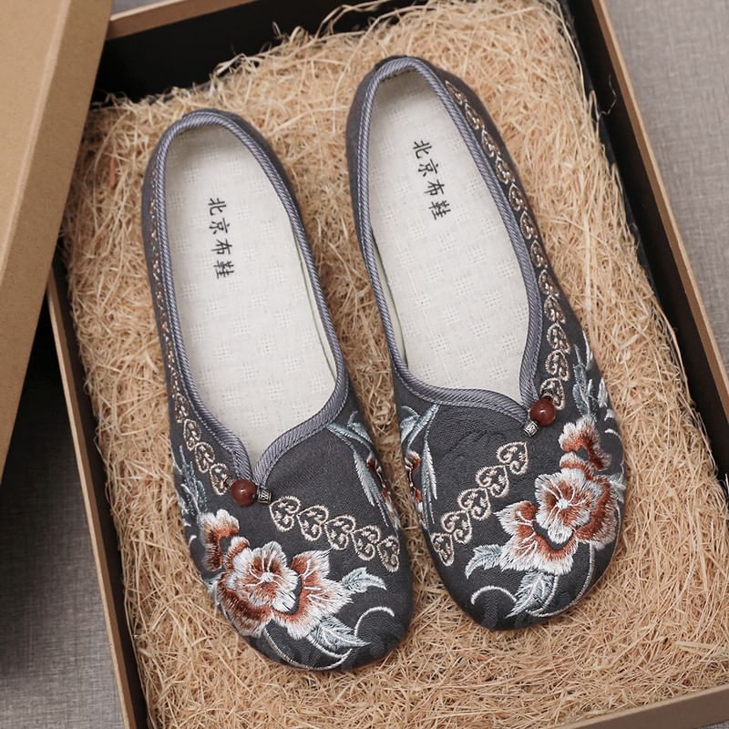 Flats Flower Embroidered