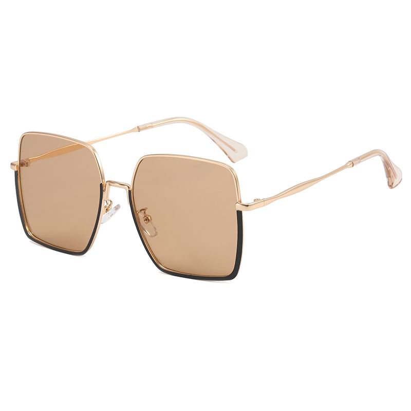 Square Frame Half Sunglasses