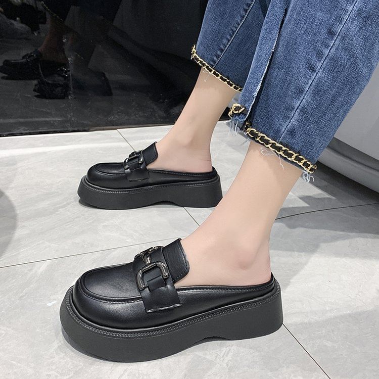 Platform Mules Horsebit