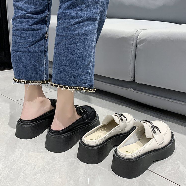 Platform Mules Horsebit