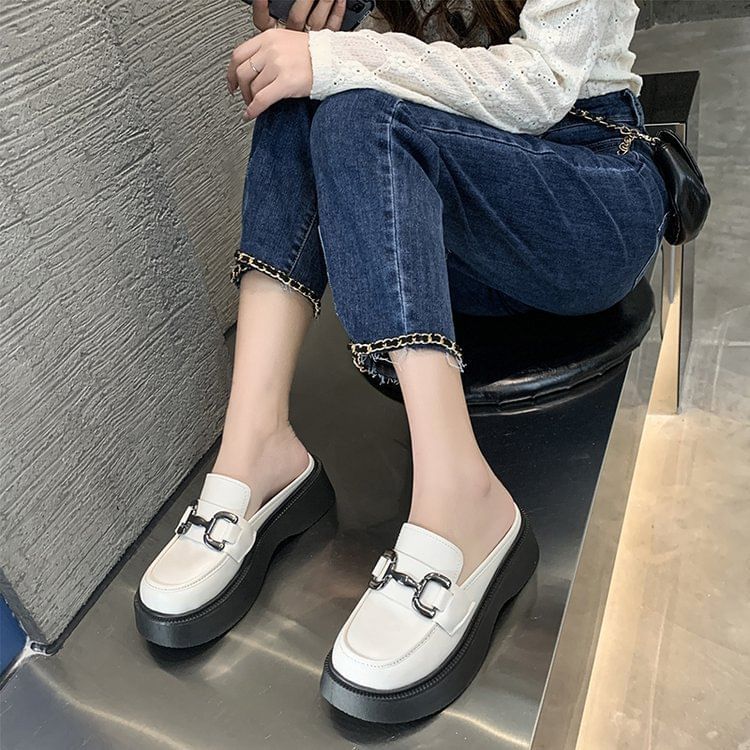 Platform Mules Horsebit