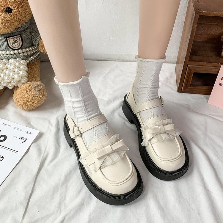 Loafers Platform Bow