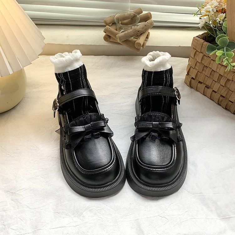 Loafers Platform Bow