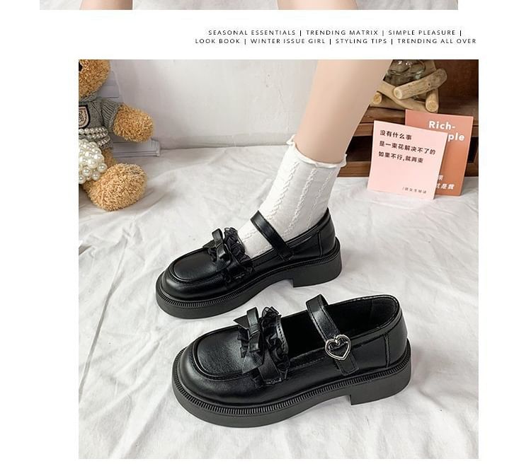 Loafers Platform Bow