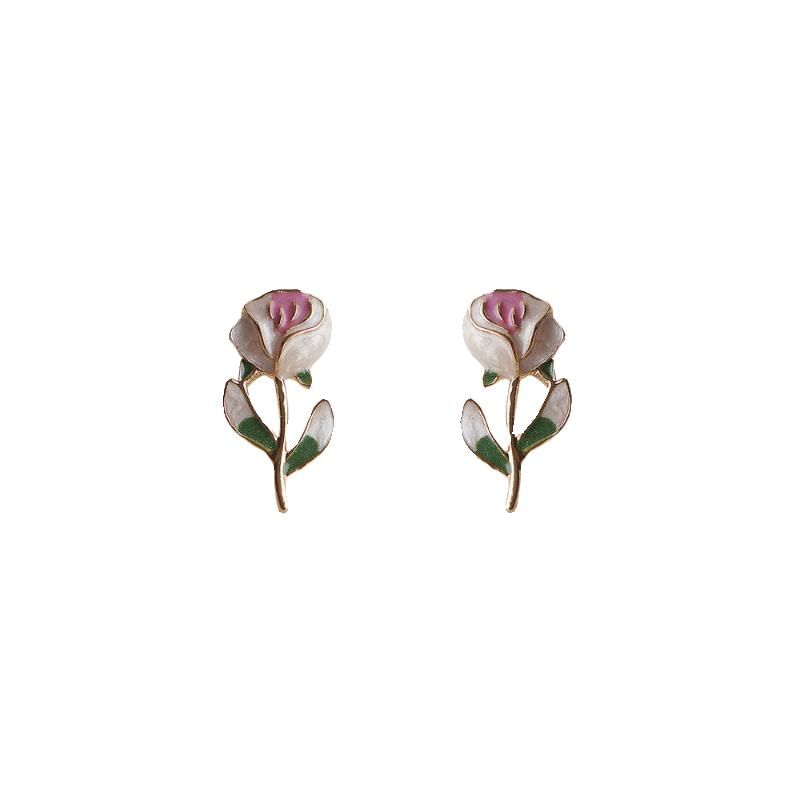 Floral Earring Stud Alloy