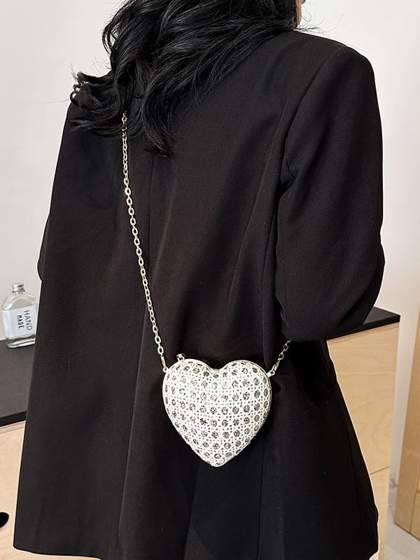 Heart Crossbody Chain Strap Bag