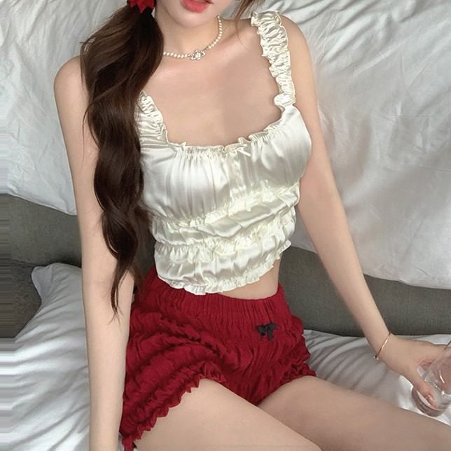 Tank / Crop Hot Top Square Neck Pants