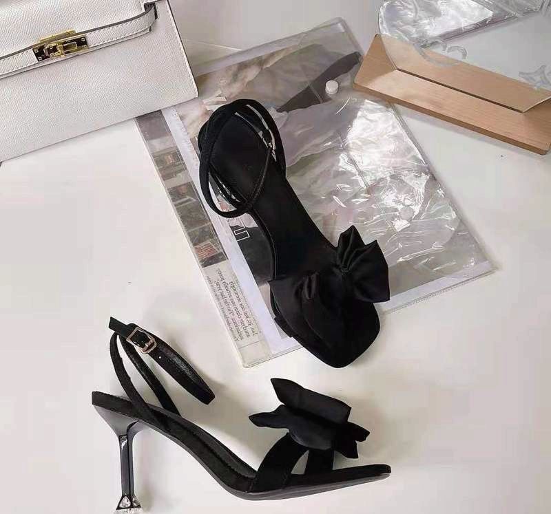 Accent Bow Sandals Heel High