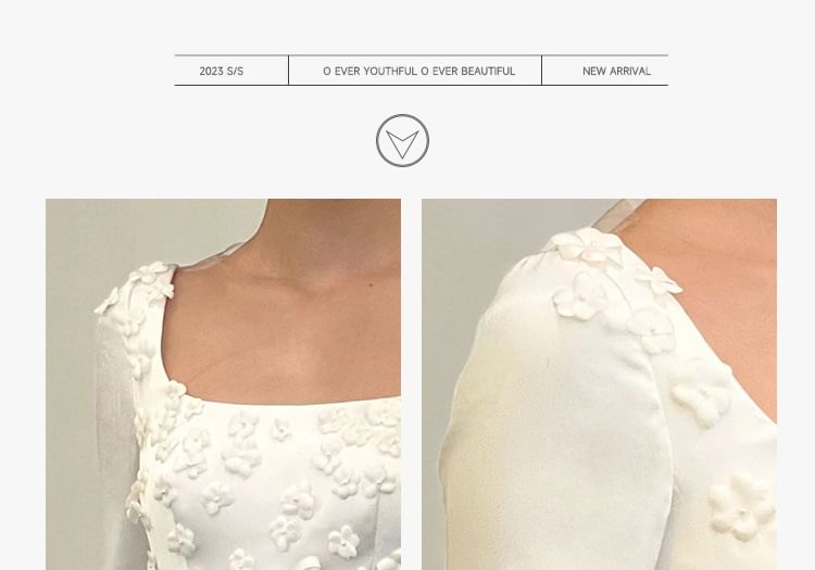 Gown Sheath Long-Sleeve Wedding Flower