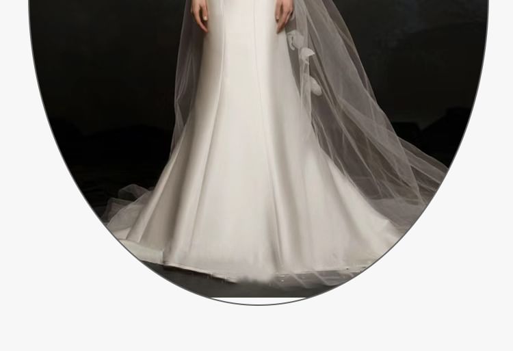 Evening Plain Mermaid Strapless Gown