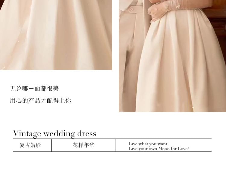 Flower Plain Gown Wedding A-Line