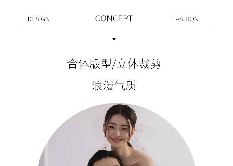 Wedding Flower Shoulder Sheath Off Gown