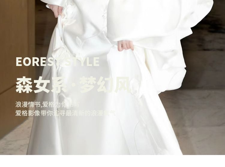 A-Line Plain Strapless Gown Wedding