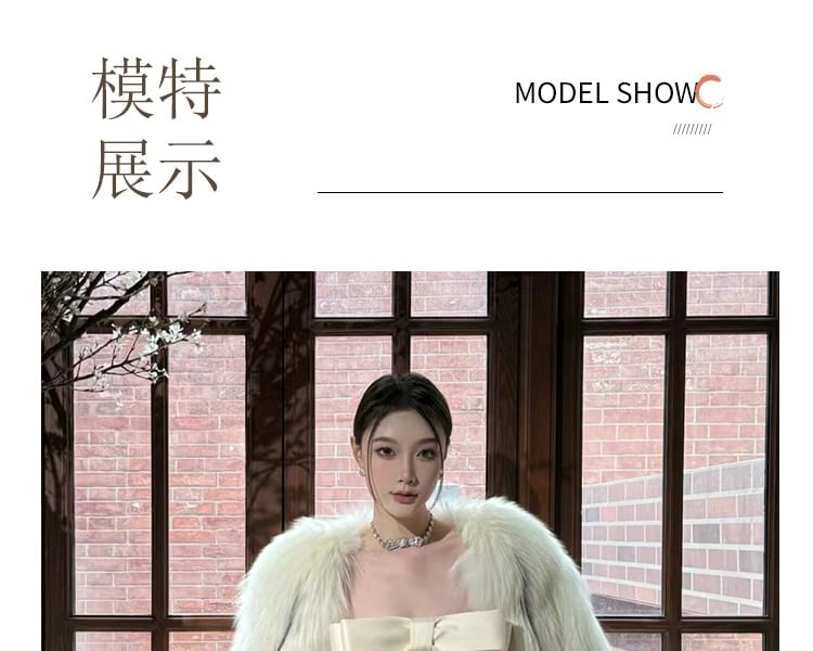 Mermaid Strapless Bow gown Wedding Plain