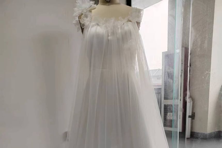 Wedding Gown A-Line Sleeveless Plain