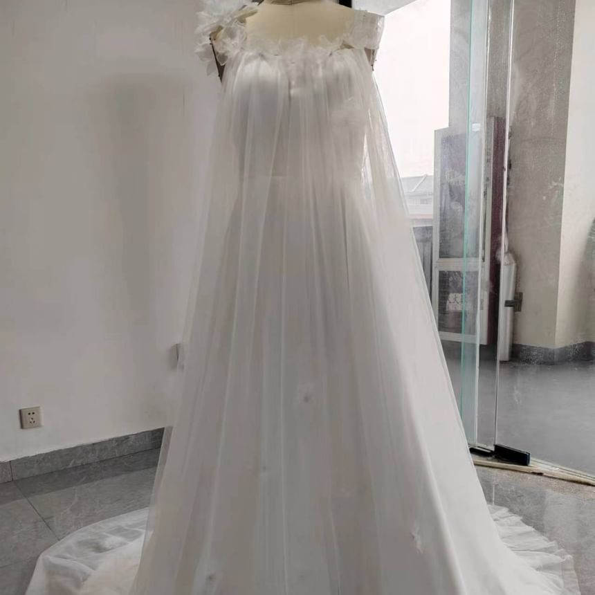 Wedding Gown A-Line Sleeveless Plain