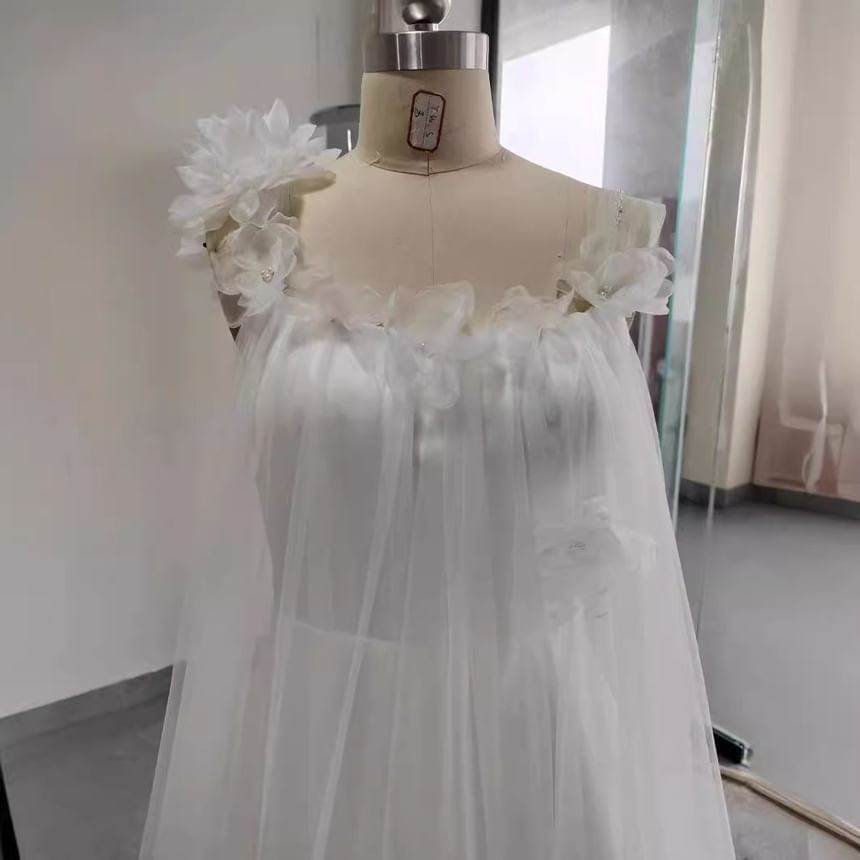 Wedding Gown A-Line Sleeveless Plain