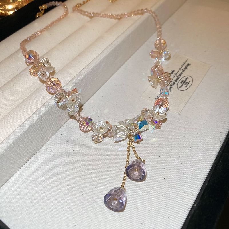 Bracelet Faux Earring Crystal / Dangle Choker